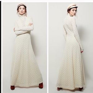 Free People White River Lace Maxi Dress